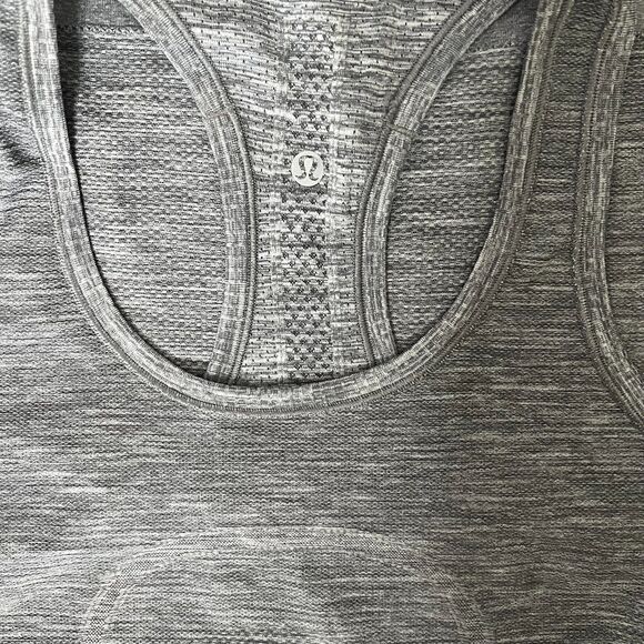 Lululemon Swift Stride Heathered Grey Racerback Tank Top Size 6 - Picture 2 of 14